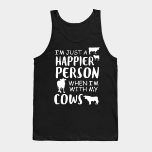 Happier With My Cows Tank Top